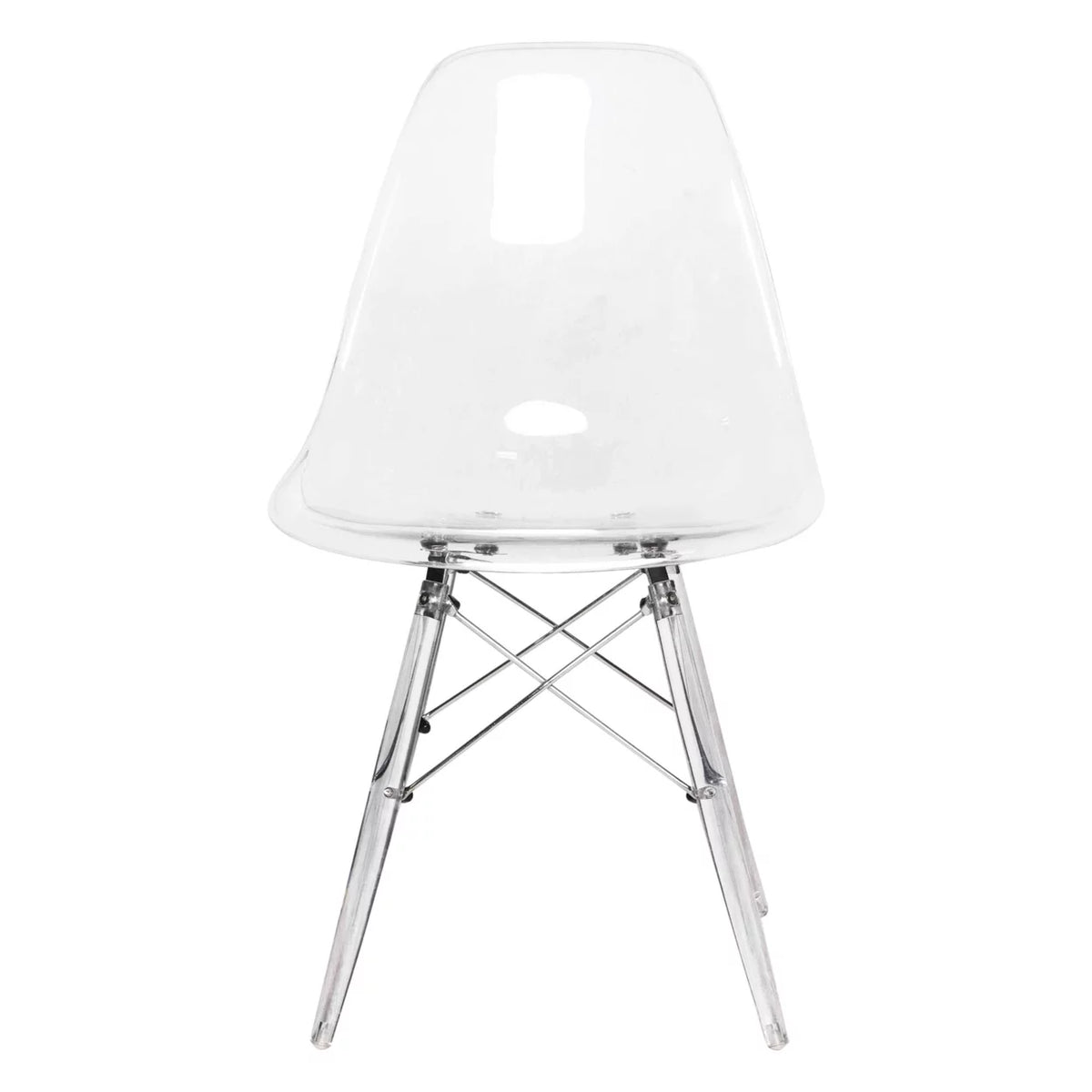 Dover Molded Side Chair with Acrylic Base, Set of 4 - Clear