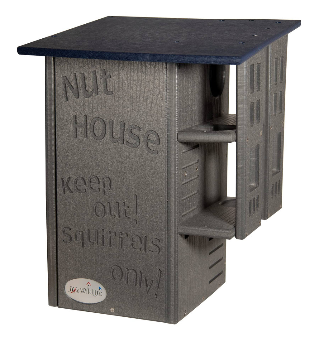 JCS wildlife Ultimate Squirrel House Nesting Box (Blue/Gray)