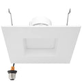 Maxxima 4 in. 5 CCT Retrofit Recessed Square LED Downlight - 800 Lumens, Color Selectable 2700K-5000K (2700K/3000K/3500K/4000K/5000K), Dimmable, 90 CRI, Ideal for Kitchen, Bathroom, or Bedroom