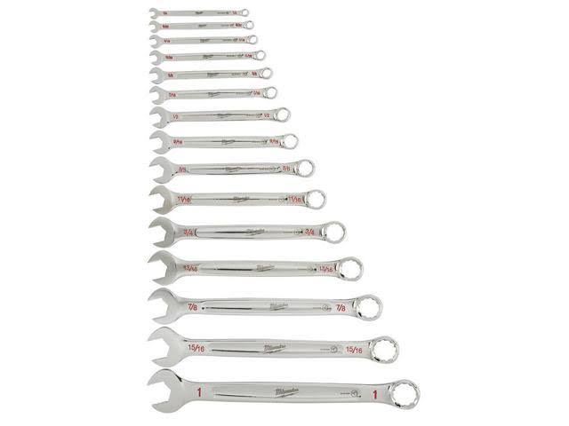 Milwaukee 48-22-9415 15 Piece Combination Wrench Set - SAE