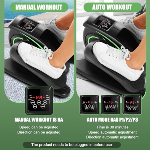 ANCHEER Under Desk Elliptical Machine - Quiet Pedal Exerciser for Seniors, Office & Home, Low-Impact Seated Leg Workout Equipment, Smart LCD Display, Remote Control