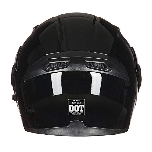 ILM Motorcycle Dual Visor Flip up Modular Full Face Helmet DOT 6 Colors Model 902