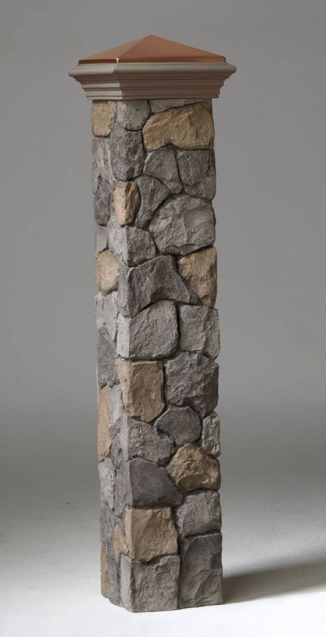 Deckorators Gray Fieldstone Post Cover - 53x22 128239