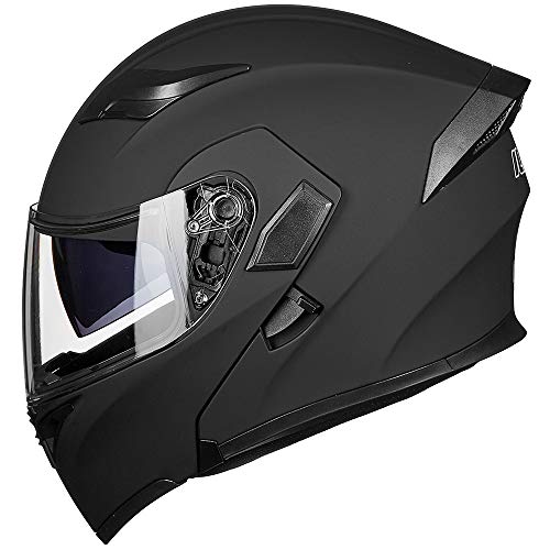 ILM Motorcycle Dual Visor Flip up Modular Full Face Helmet DOT 6 Colors Model 902