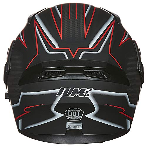 ILM Motorcycle Dual Visor Flip up Modular Full Face Helmet DOT 6 Colors Model 902