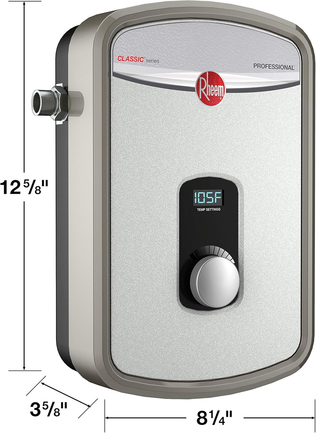 Rheem Professional Classic Tankless Electric RTEX-11 Water Heater, Gray