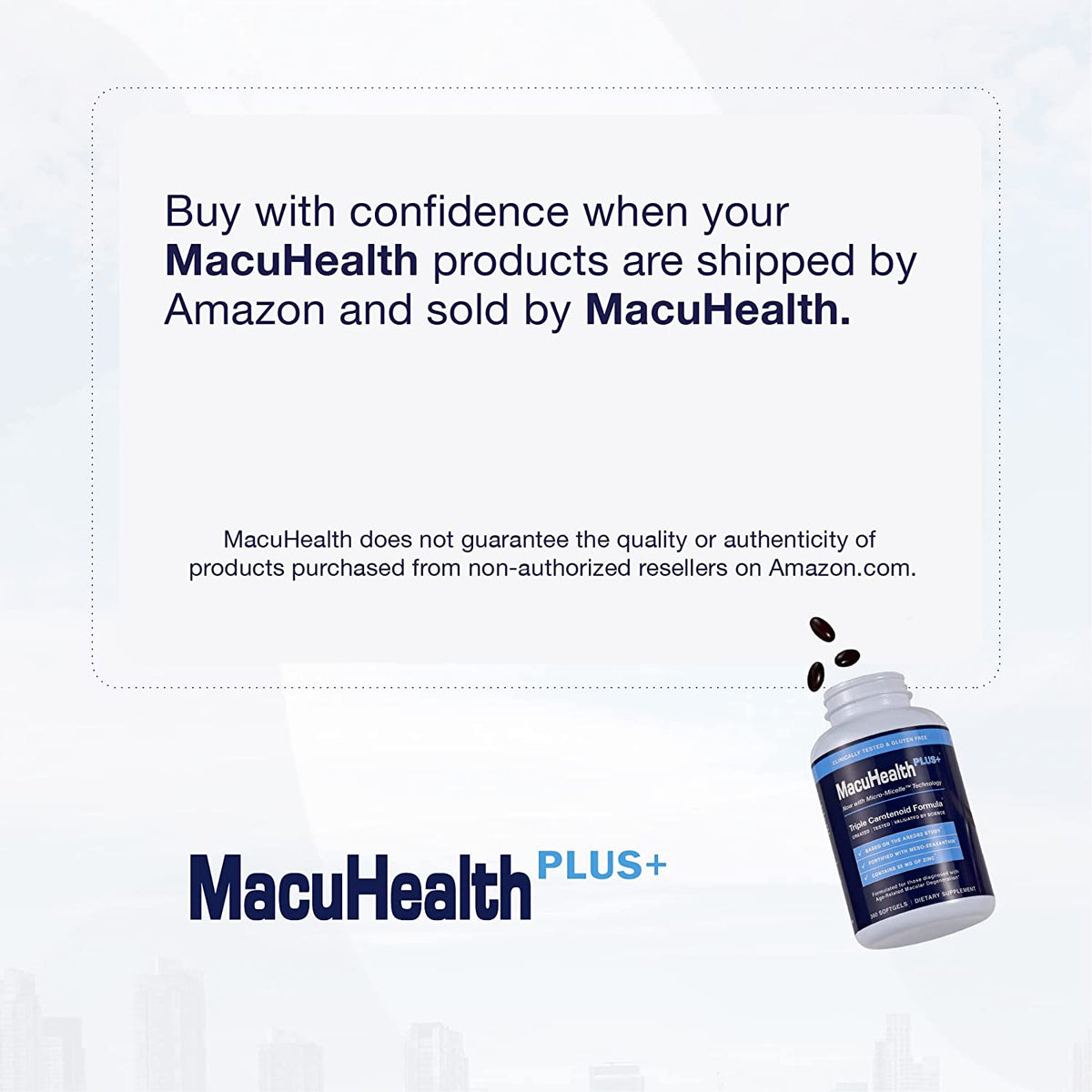 MacuHealth Plus+ Eye Vitamins Supplement for Adults (90 Days Supply) AREDS2 Based Formula for AMD with Lutein, Zeaxanthin, and Meso-Zeaxanthin | Protect Against Macular Degeneration