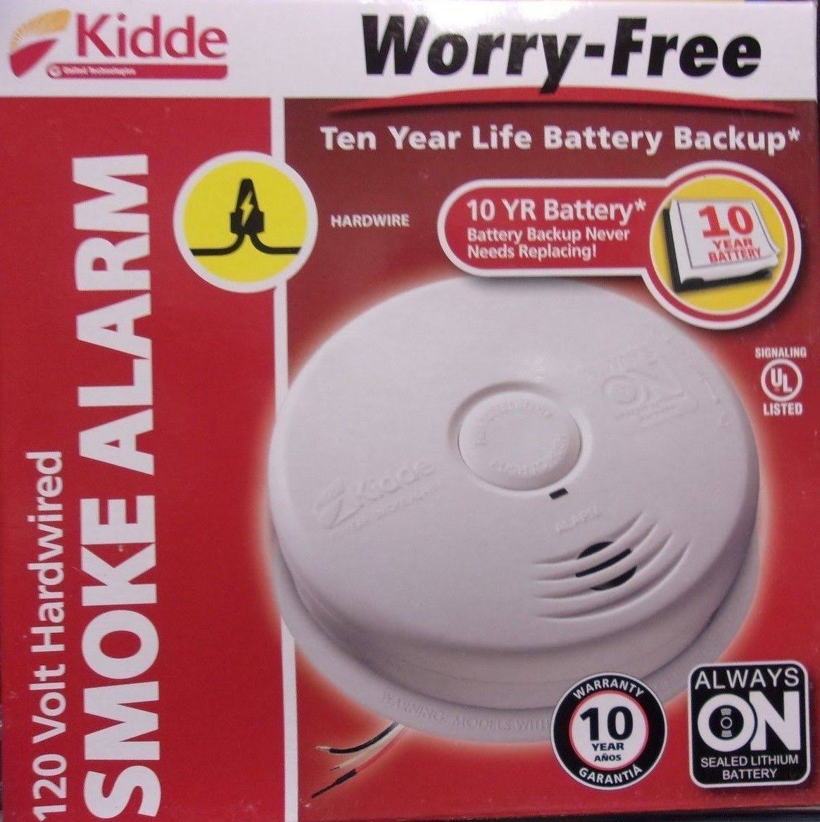 Kidde - i12010S - Worry-Free Hardwired Interconnect Smoke Alarm - Sealed Lithium Battery Backup