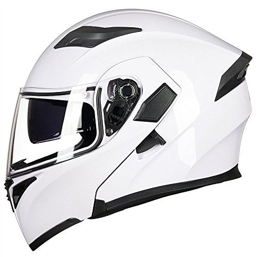 ILM Motorcycle Dual Visor Flip up Modular Full Face Helmet DOT 6 Colors Model 902