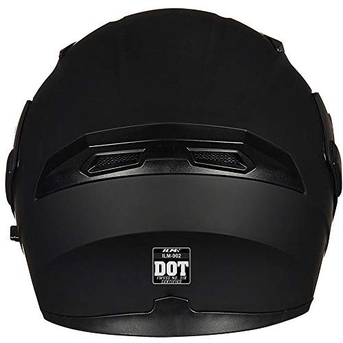 ILM Motorcycle Dual Visor Flip up Modular Full Face Helmet DOT 6 Colors Model 902