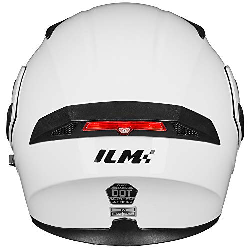 ILM Motorcycle Dual Visor Flip up Modular Full Face Helmet DOT 6 Colors Model 902