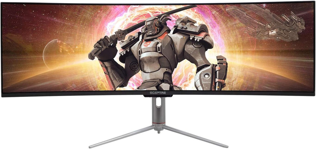Sceptre Curved 49 inch (5120x1440) Dual QHD 32:9 Gaming Monitor up to 120Hz DisplayPort HDMI Build-in Speakers, Gunmetal Black 2021 (C505B-QSN168)