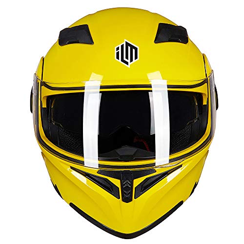 ILM Motorcycle Dual Visor Flip up Modular Full Face Helmet DOT 6 Colors Model 902
