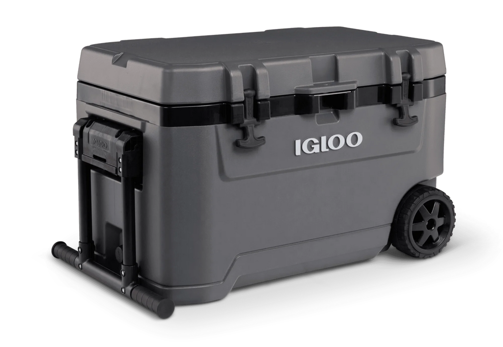 Igloo Overland 72 Quart Ice Chest Cooler with Wheels, Gray (31 x 18 x18)