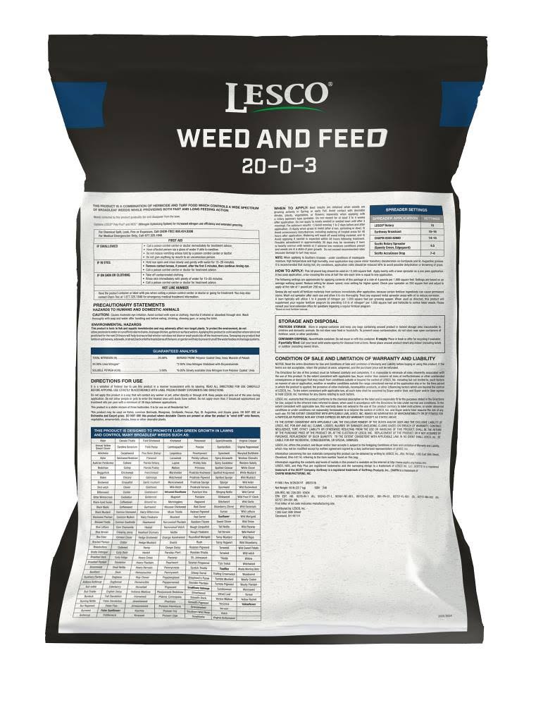 Lesco 50-lb 14700-sq ft 20-0-3 Weed u0026 Feed | 2759164