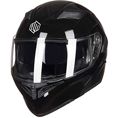 ILM Motorcycle Dual Visor Flip up Modular Full Face Helmet DOT 6 Colors Model 902