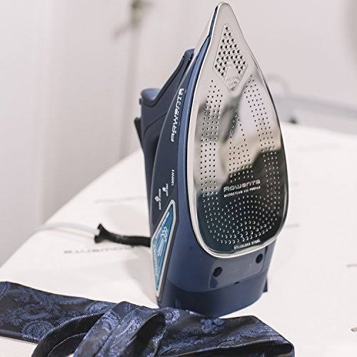 Rowenta DW9280 Steam Force Steam Iron with 400-Hole Stainless Steel Soleplate, 1800-Watt, Blue