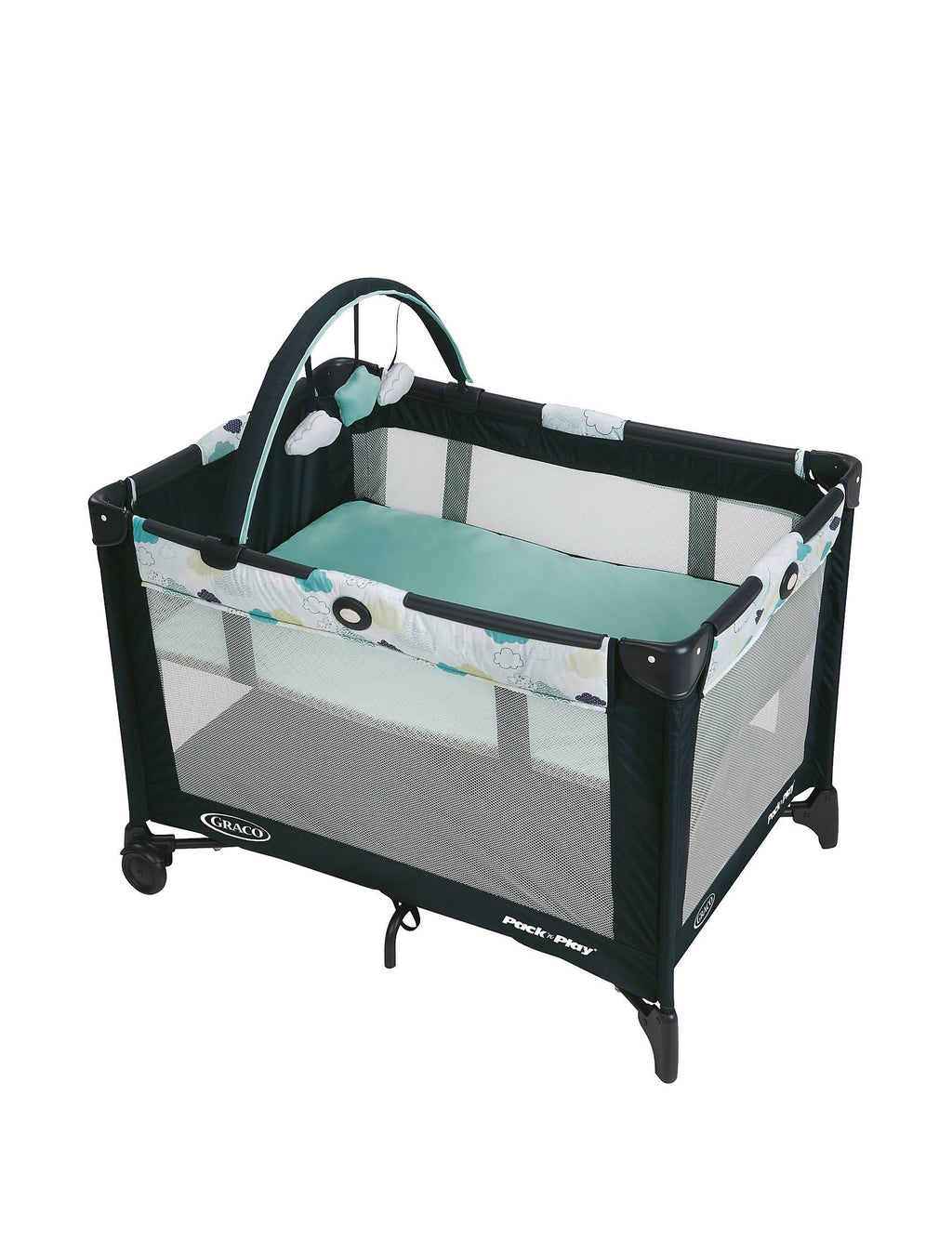 Graco Pack &n Play Playard with Automatic Folding Feet - Stratus , Gray